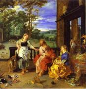 Peter Paul Rubens Christ in the House of Martha and Mary 1628 Jan Bruegel the Younger and Peter Paul Rubens Germany oil painting artist